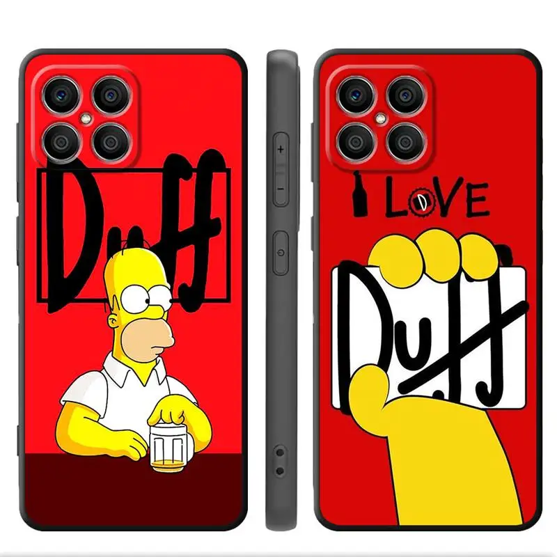 The Simpsons Family Case for Huawei Honor X8 5G X8a 4G 90 Lite X9a X8a 70 X7 Magic5 Pro Black Soft Funda Silicone Phone Cover