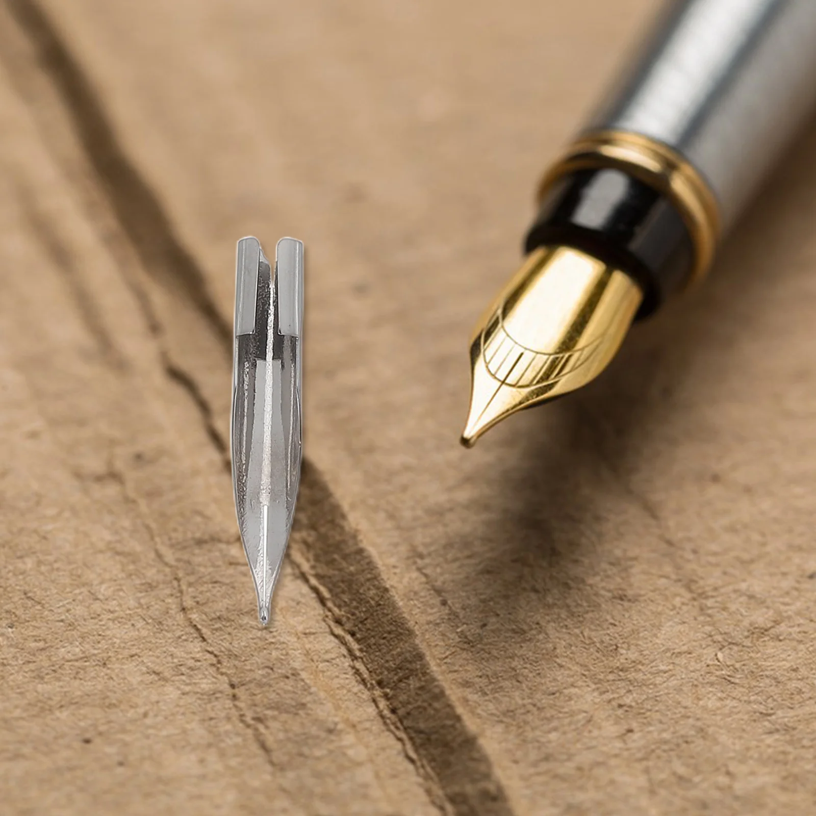 25Pcs Steel Pen Nibs Replacement 0.38mm Fine Point Smooth Writing Durable Fountain Pen Tips Calligraphy Drawing