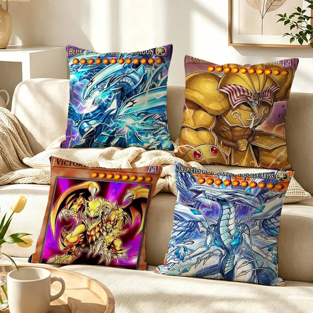 Y-Yu-Gi-Oh Victory Dragon  Pillow Case Pattern Printed Pillowcase For Living Room Sofa Cushion Cover