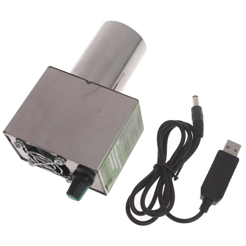 

Usb Air Blower Outdoor Barbecue Fan Adjustable Speed Electric Grill Stove Camping Blower+ Air Collecting Tube