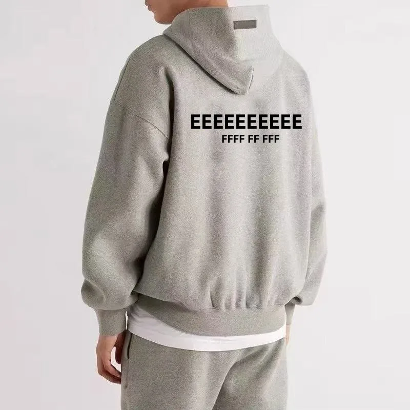 

Классический спортивный костюм 22SS с двойной подкладкой, роскошный дизайн, объемные худи с плюшевыми буквами спереди и сзади, мужской спортивный костюм, парные комплекты