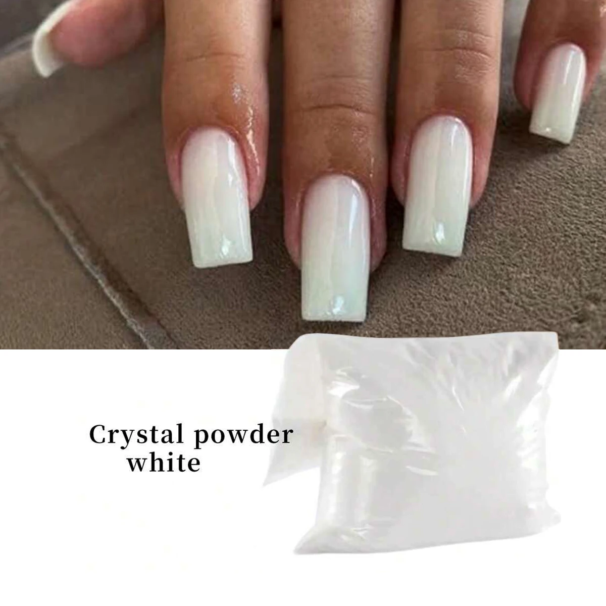 1 pz 100g polvere per unghie acrilica polvere di cristallo trasparente bianco rosa intagliato per la costruzione e l'intaglio creazione di nail art fai da te