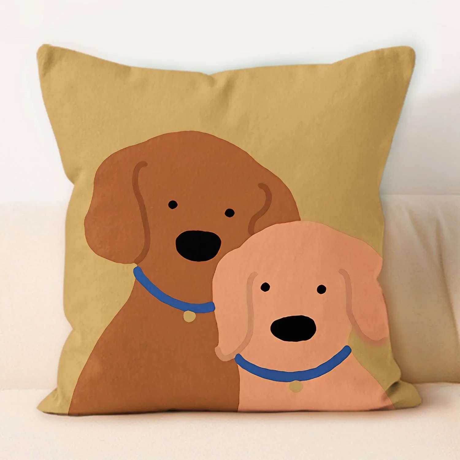 Cartoon Healing Dog Pillowcase Dormitory Decoration Office Living Room Sofa Home Pillowcase