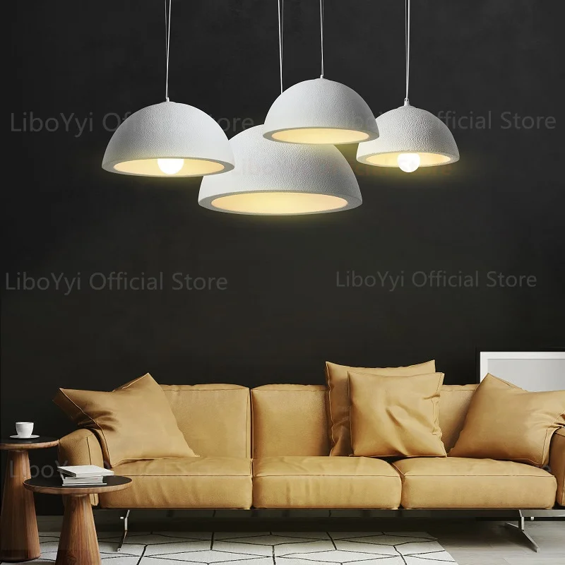 Nordic restaurant wabi sabi e27 led pendant light modern cafe bedroom led chandelier light bar dining room decor suspend lamp