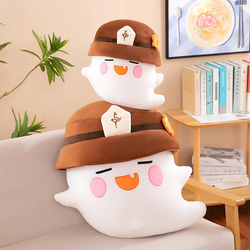 

30-50cm Genshin Impact Plush Toys Cute Hutao Ghost Plush Game Stuffed Doll Soft Throw Pillow Ghost Toys For Children Daily Gifts