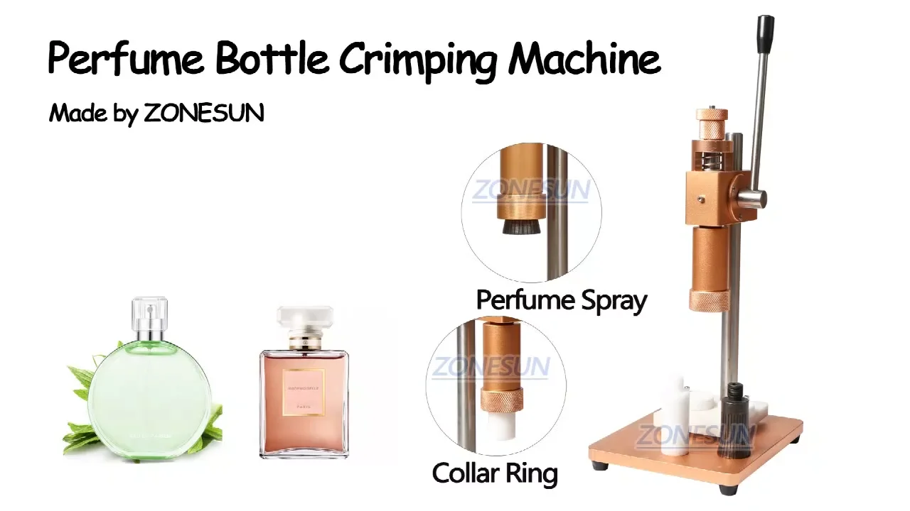 ZONESUN Manual Small Bottle 12 15 18 20Mm Customized Perfume Crimping Capping Machine