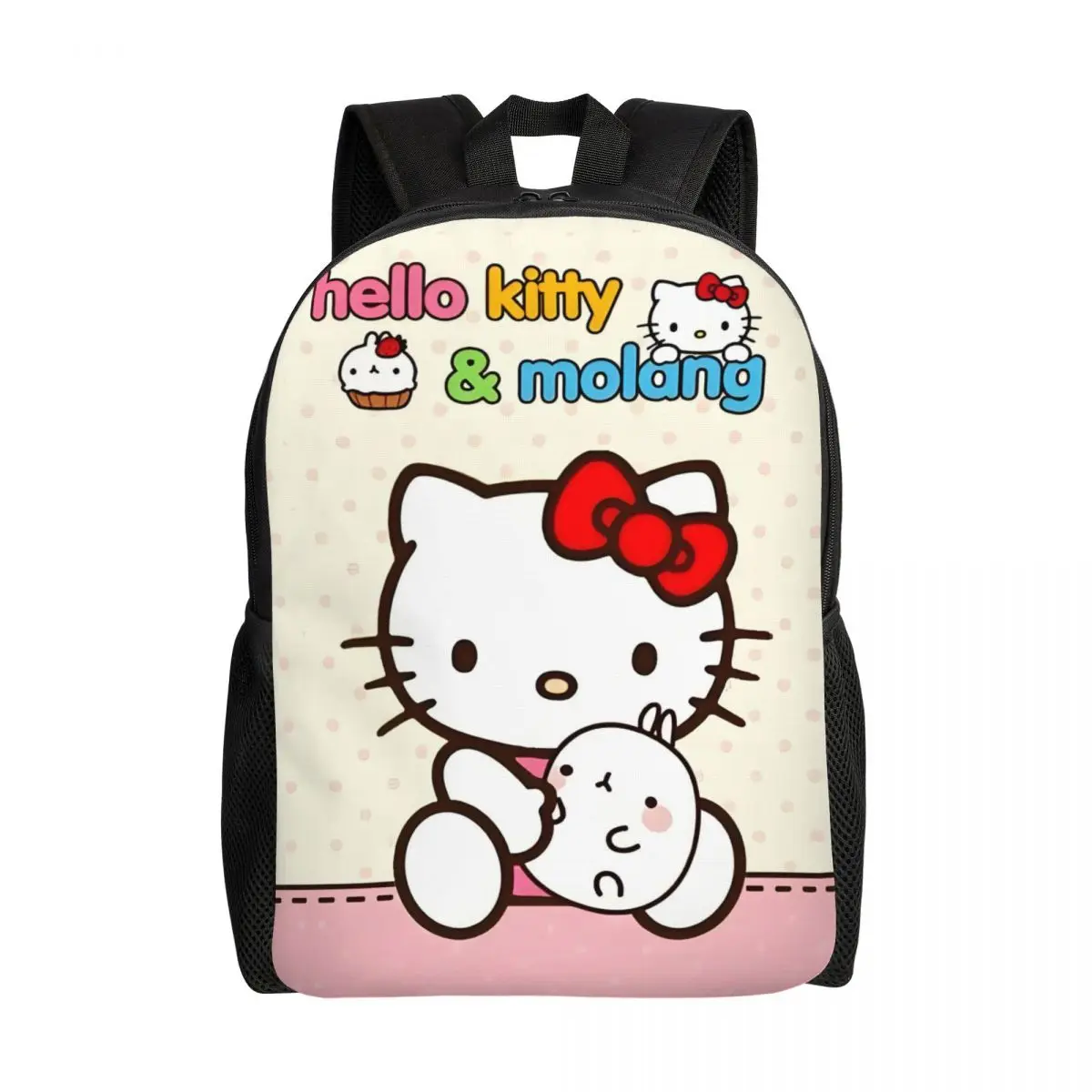 

Custom Hello Kitty Molang Travel Backpack Women Men School Computer Bookbag College Student Daypack Bags