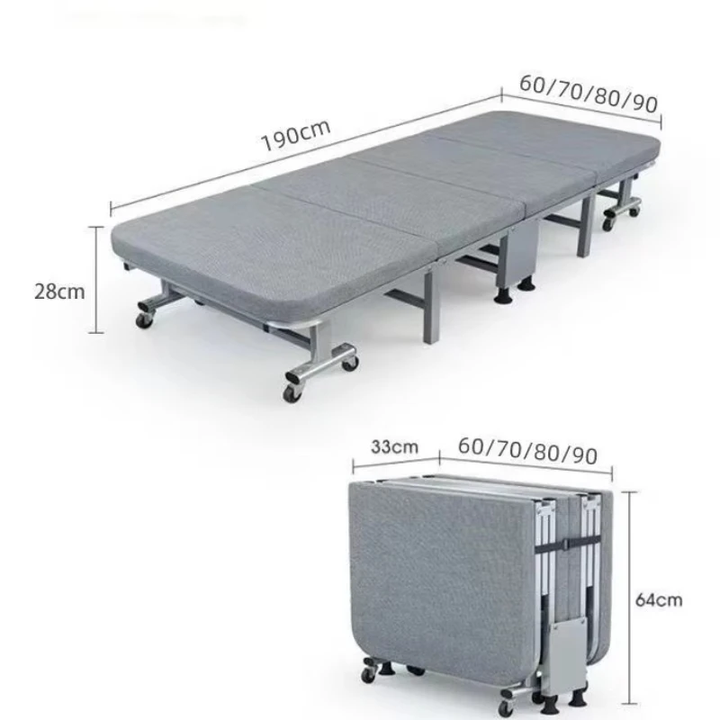 

The Metal Folding Bed Is Convenient for Storage. the Adjustable Height Midday Rest Bed and Lounge Chair Are Suitable for Offices