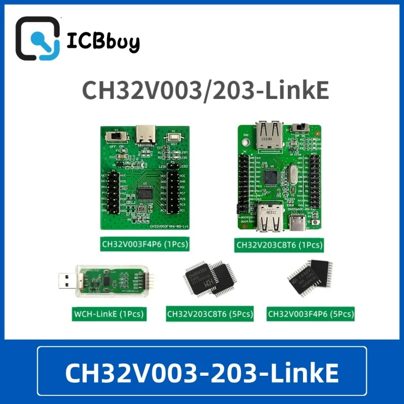 CH32V203 Evaluation Board EVT System Board MCU Intelligent RISC-V MCU Demo Board CH32V203C8T6