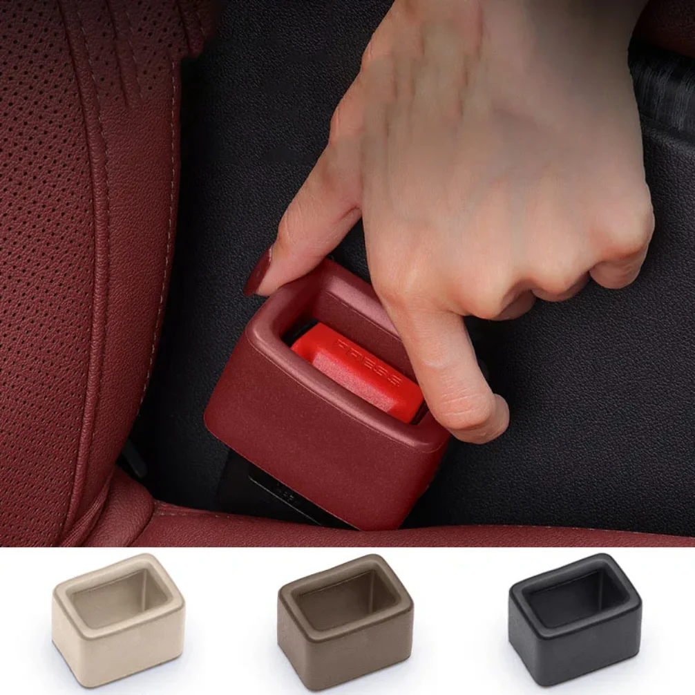 Car Seatbelt Guard Seat Belt Holder Silicone Buckle Protective Cover Automobile Seat Belt in Upright Position Car Interior Decor