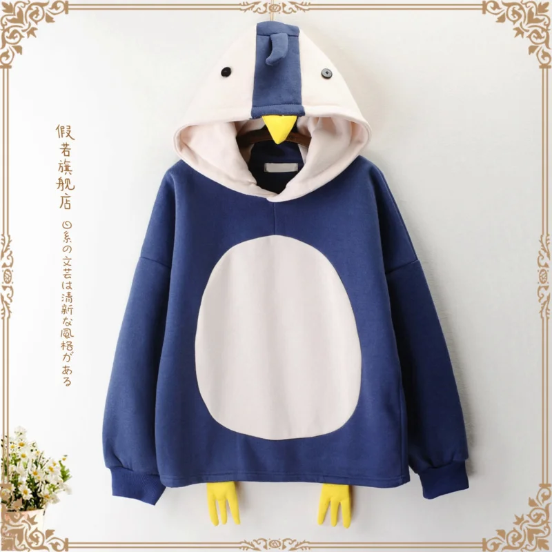 Womens hoodies pullover cute Harajuku women hoodies clothes kawaii oversize loose cotton casual full regular cartoon