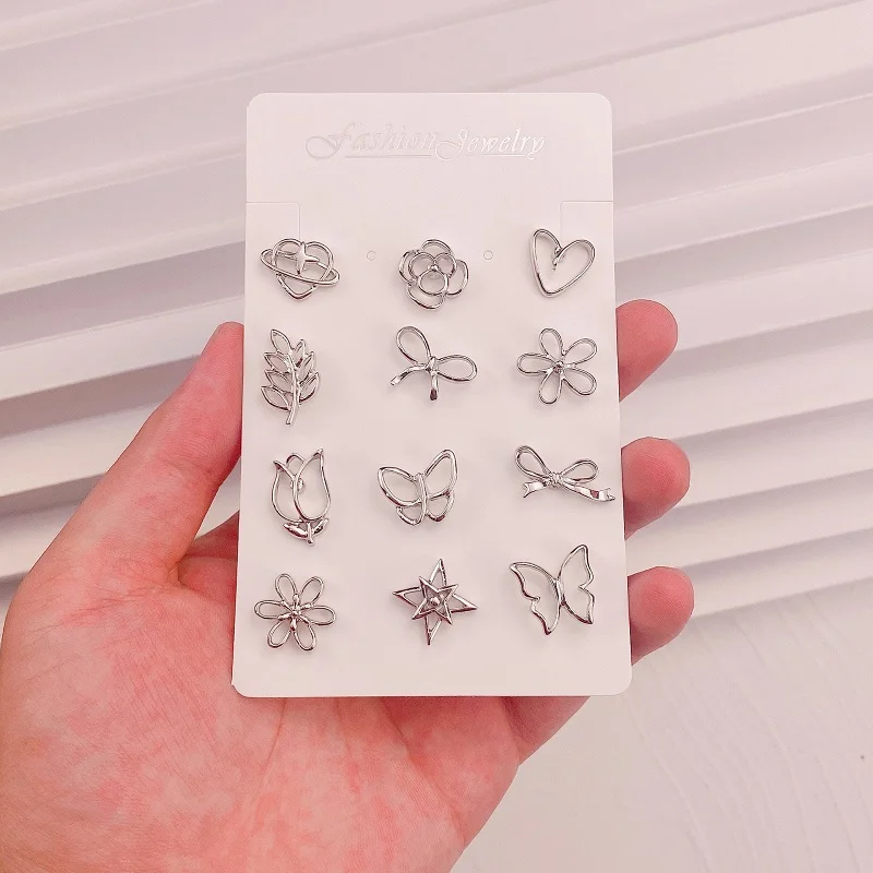 5PC prevent peeping Button Brooches For Women Mini Cute Flower Butterfly Breast Collar Accessories Jewelry Wholesale