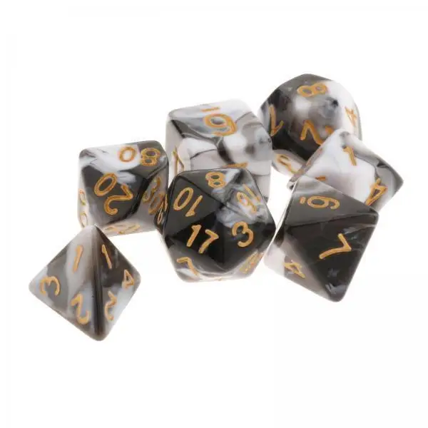 

Colorful Acrylic Polyhedral Dice D4 D6 D8 D10 D12 D20 Tabletop Dice Set for Card Games and Parties