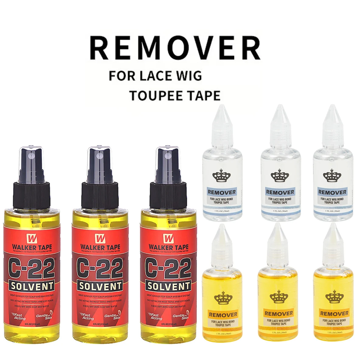 

4 FL OZ 118ml Walker Tape C-22 Solvent Remover Great Cleaner For Scalp And Hair Systems Fast Acting on Most Tapes