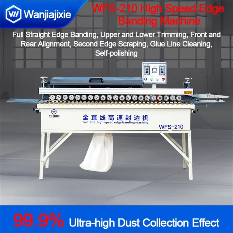 

1200W Fully Automatic Wood Board Edge Banding Machine Household Woodworking Full Linear High Speed Edge Banding Machine