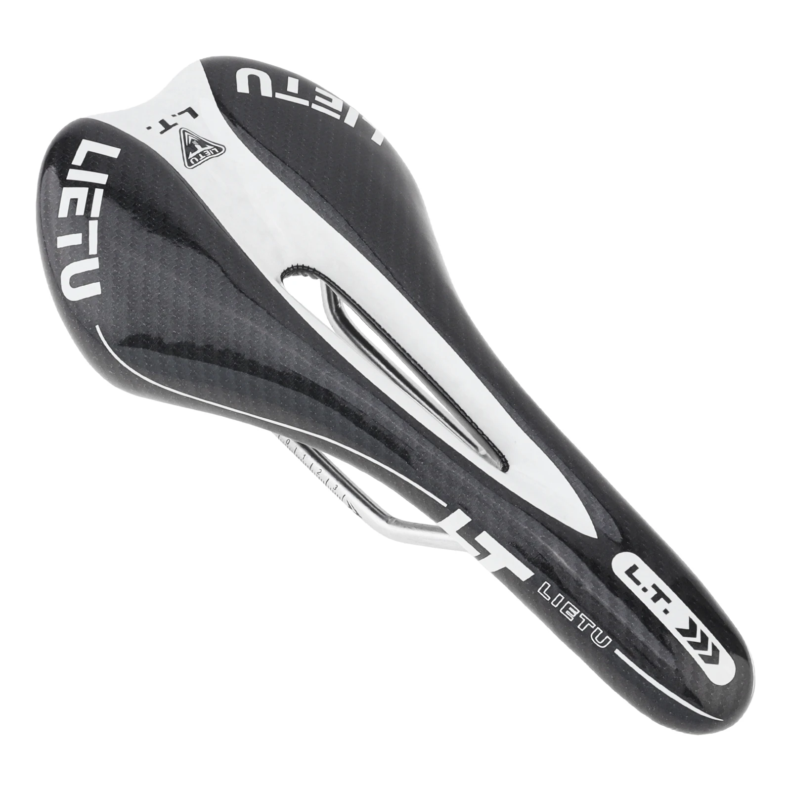 LIETU 4 Colors 3K Weave Soft Bike Saddle with Hollow Design for MTB / Road Bicycle