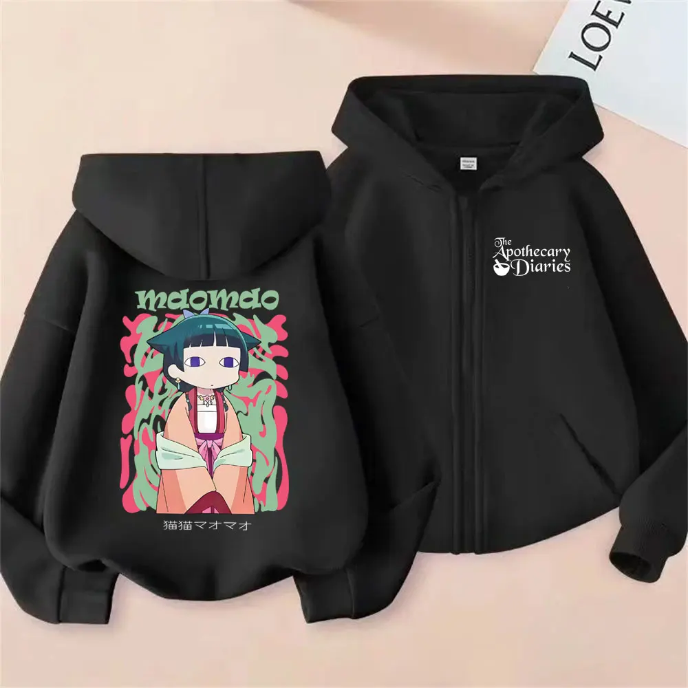 

Anime The Apothecary Diaries Graphic Zipper Hoodie Kawaii Funny Maomao Zip Up Jacket Men Women Cotton Casual Oversized Hoodies