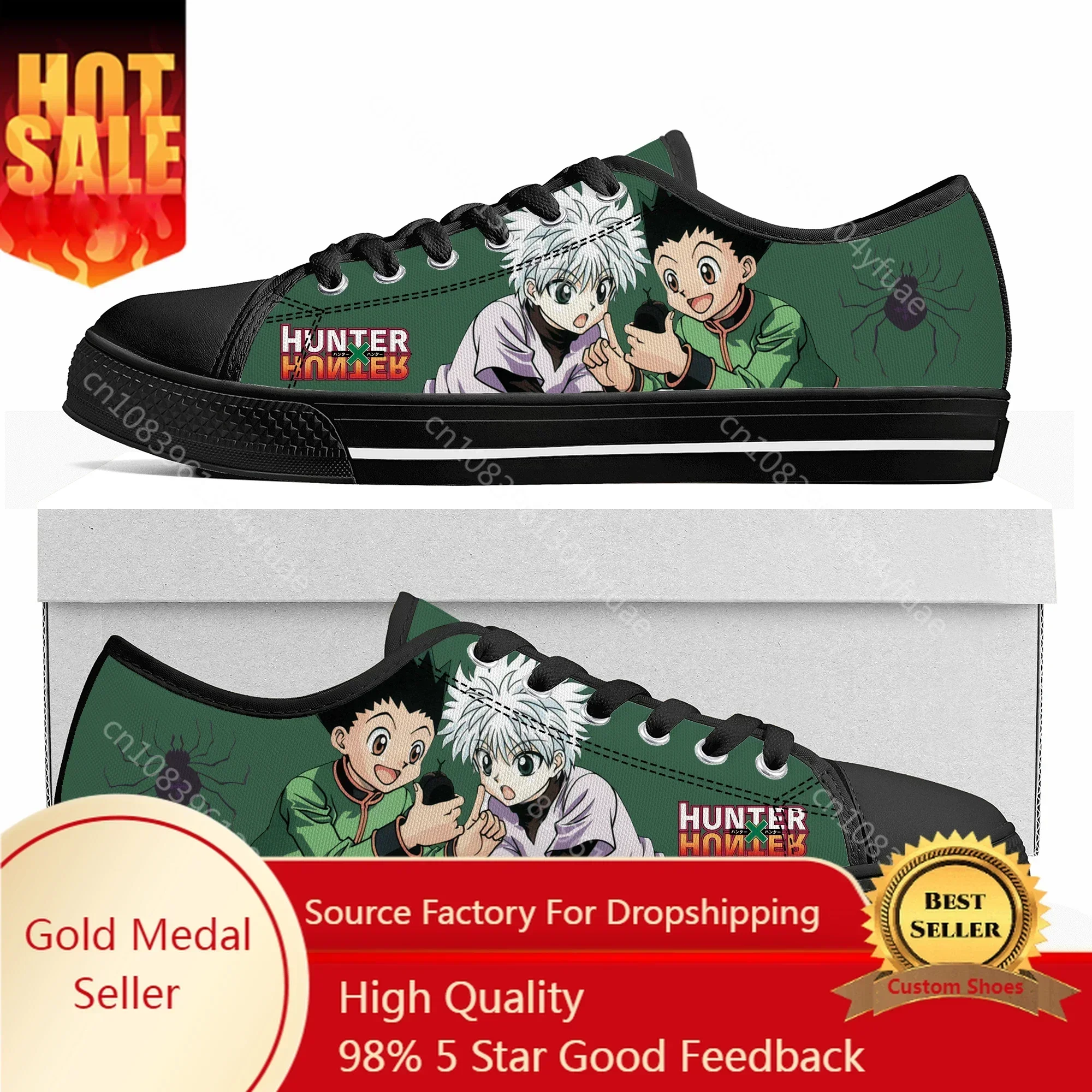 Hunter X Hunter Low Top Sneakers Womens Mens L Lawliet High Quality Canvas Sneaker Casual Anime Cartoon Customize Shoes