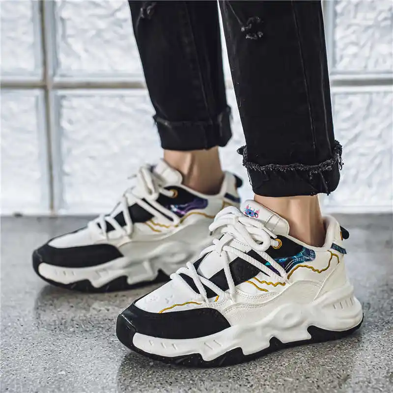 Round Foot Key Height Basket Running Woven Sneakers 46 Size Shoes For Men Summer Sport Hospitality Foot-wear Outside view 3