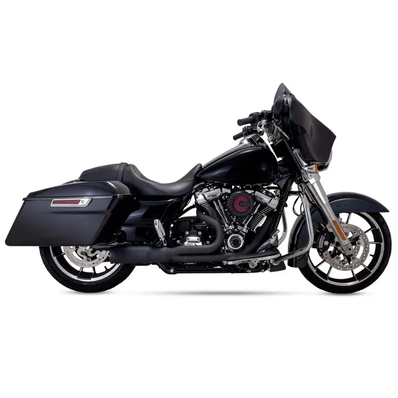 304 Stainless Steel Motorcycle Exhaust System Slip-On Exhaust Pipes Mufflers Compatible for  Touring 2017-2022