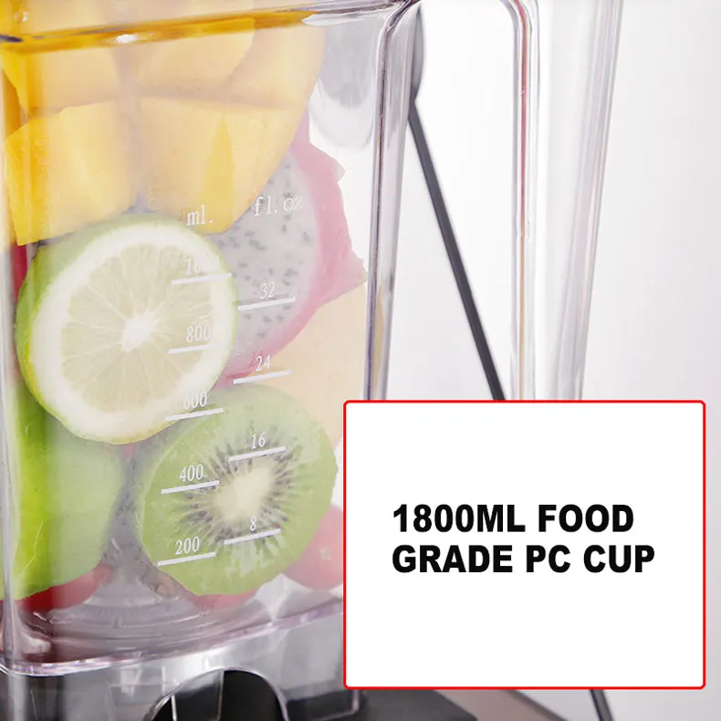 Commercial Smoothie Blender Juicer with Cover Mikser Blender Silent Smoothie Ice Cushed Machine Juicer