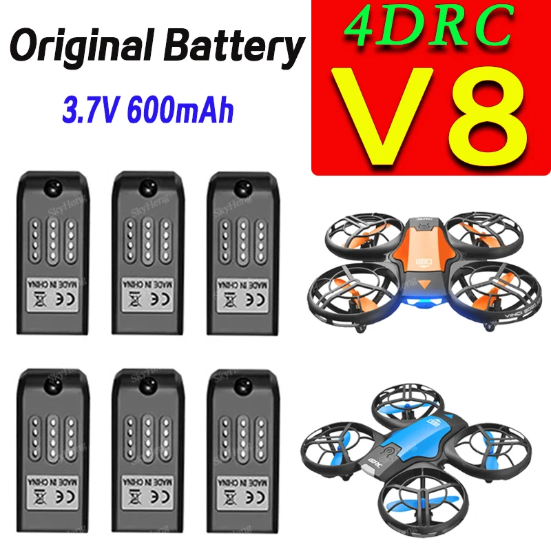 4DRC V8 Drone Battery 3.7V 600MAH For 4D-V8 Quadcopter V8 RC aircraft Spare Replacement Battery Accessories Part