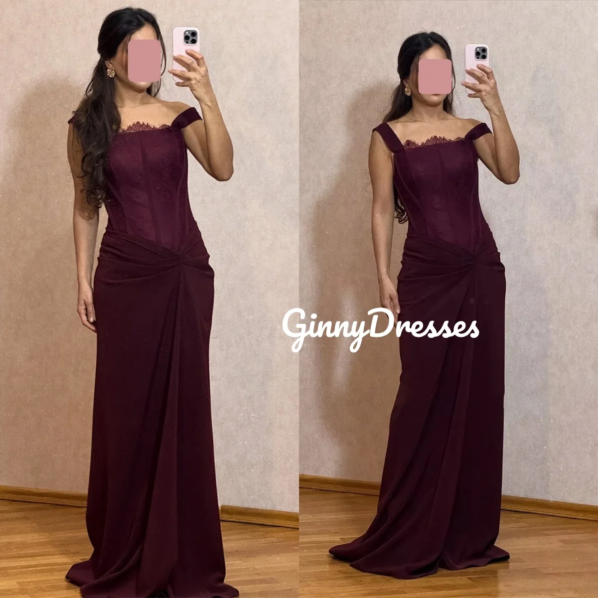 

Evening Dress Customize Short Sleeves Floor-Length Zipper Up Ruffle Dresses For Special Events Mermaid Off-The-Shoulder Vestidos