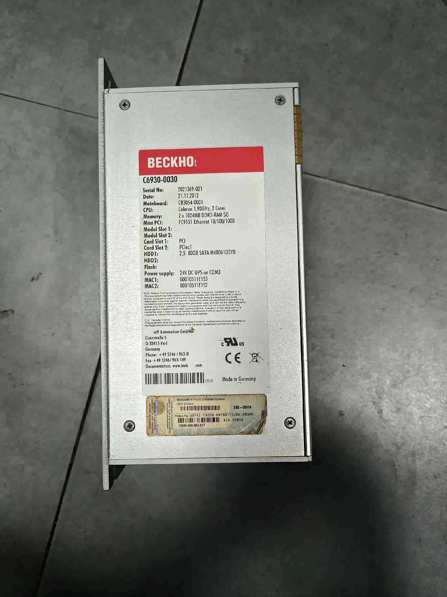 Contrôleur industriel C6930-0030 pour Beckhoff