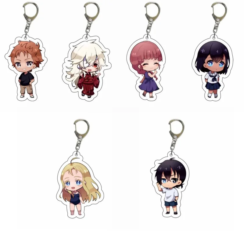 

Anime Summer Time Rendering Cosplay Costume Key Pendant Props Acrylic Keychain Keyring Bag Pendant Friends Fans Gifts