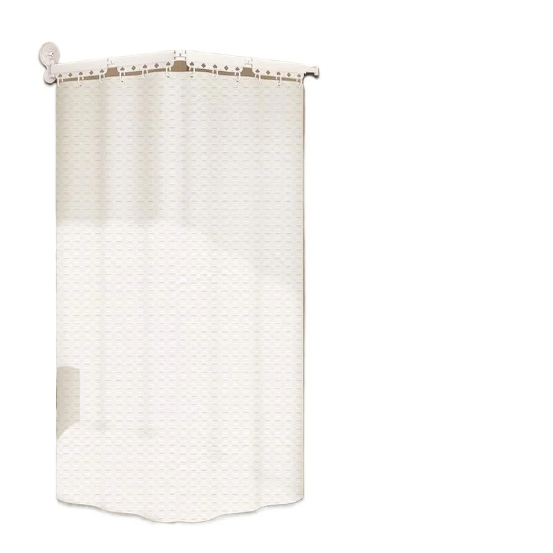 

Suction cup folding shower curtain without punching toilet shower dry and wet separation