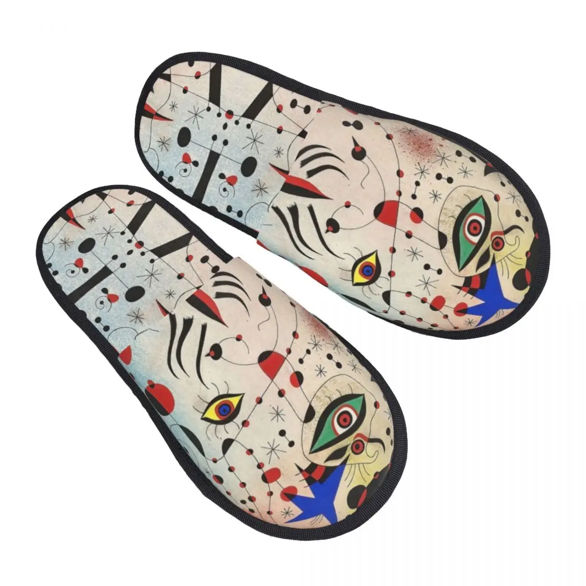 Ciphers And Constellations In Love With A Woman Guest Slippers for Hotel Women Custom Print Joan Miro Abstract Art House Slipper