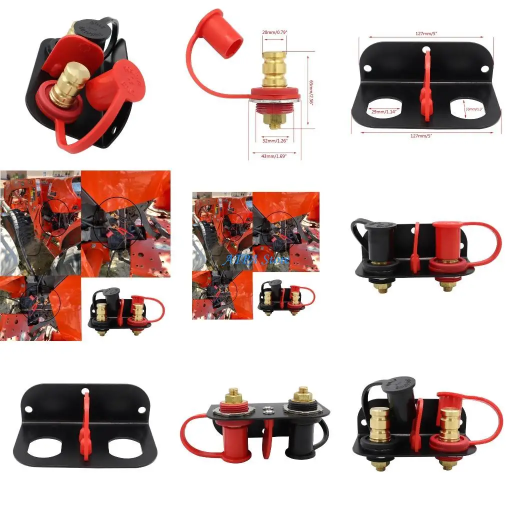 

U13C Remote Battery Terminals Car Battery Terminal Jumper Battery Post Terminals Battery Relocation for Car Trucks