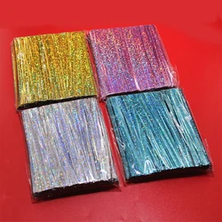 500pcs 트위스트 넥타이 와이어 10cm 핫 핑크 블루 골드 실버 컬러 선물 캔디 DIY 수제 보석 포장 포장 저장 도매