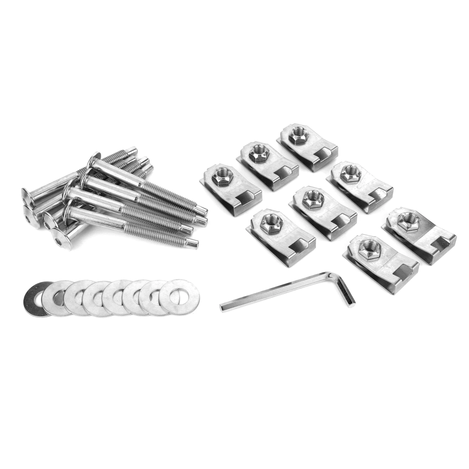 Kit dadi bulloni rondelle hardware per montaggio letto camion 8 pezzi, adatto per Ford F-350/F-450/F-550 1999-2013