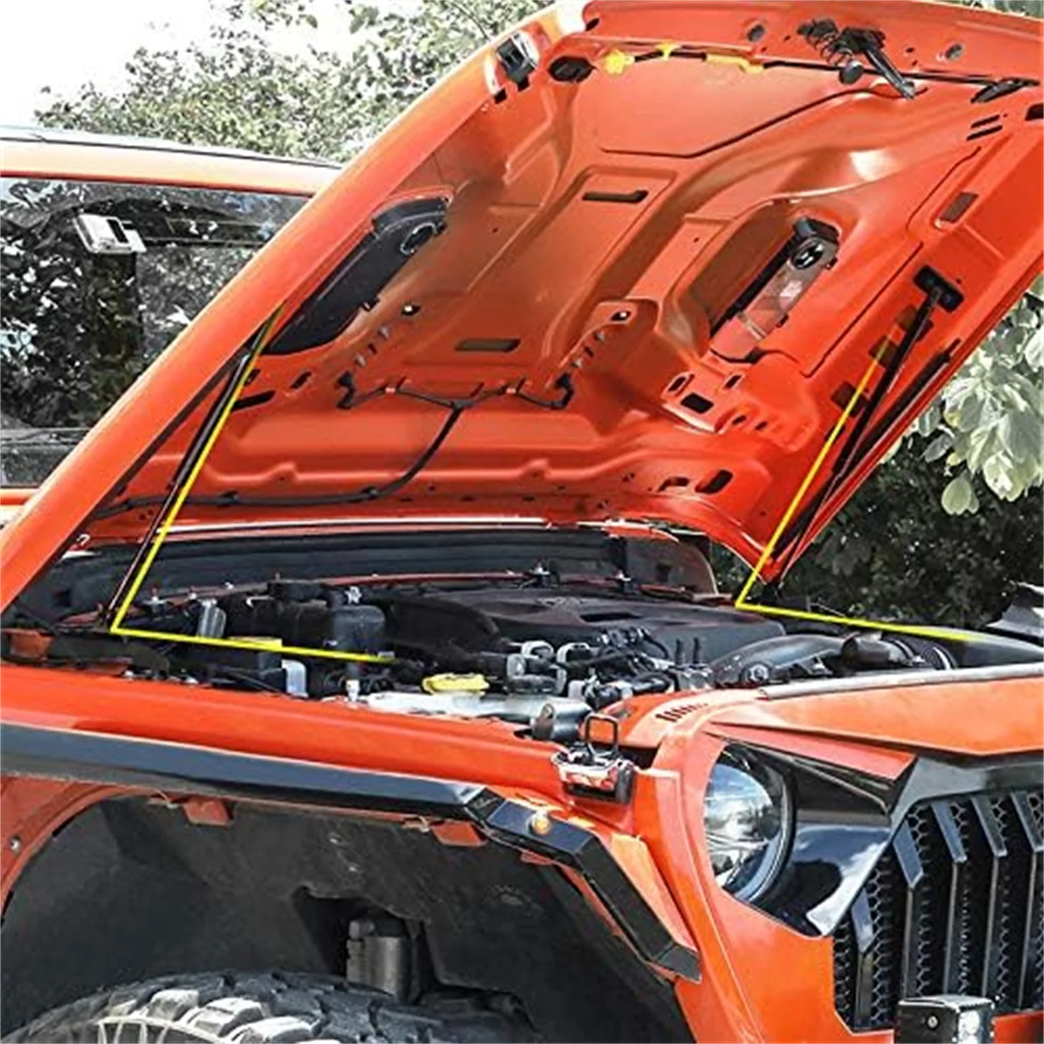 

For Jeep Wrangler JL 2019 2020 2021 2022 Car Accessories Front Hood Bonnet Lift Support Shock Strut Auto Replacement