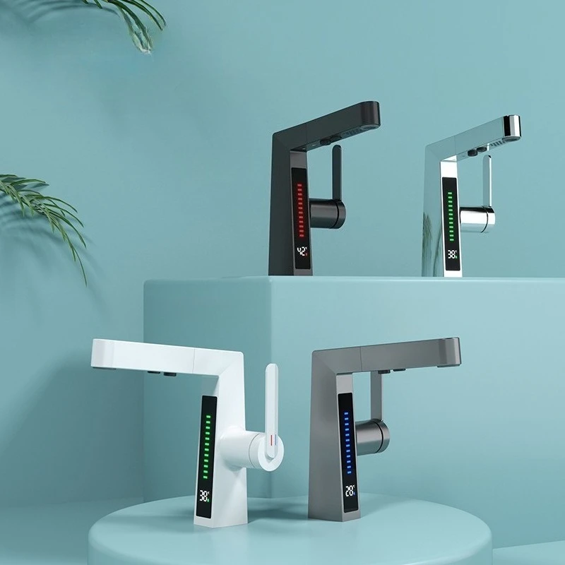 

Белый выдвижной смеситель для раковины, шкаф для ванной комнаты, умывальник, умывальник, смеситель двойного назначения для горячей и холодной воды