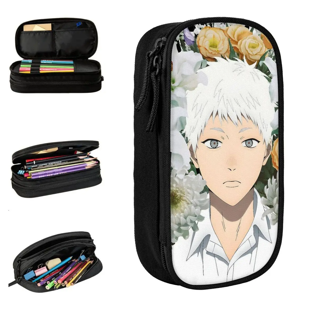 

Creative The Summer Hikaru Died Anime Pencil Cases Pencil Pouch Pen Kids Large Storage Bag School Supplies Zipper Stationery