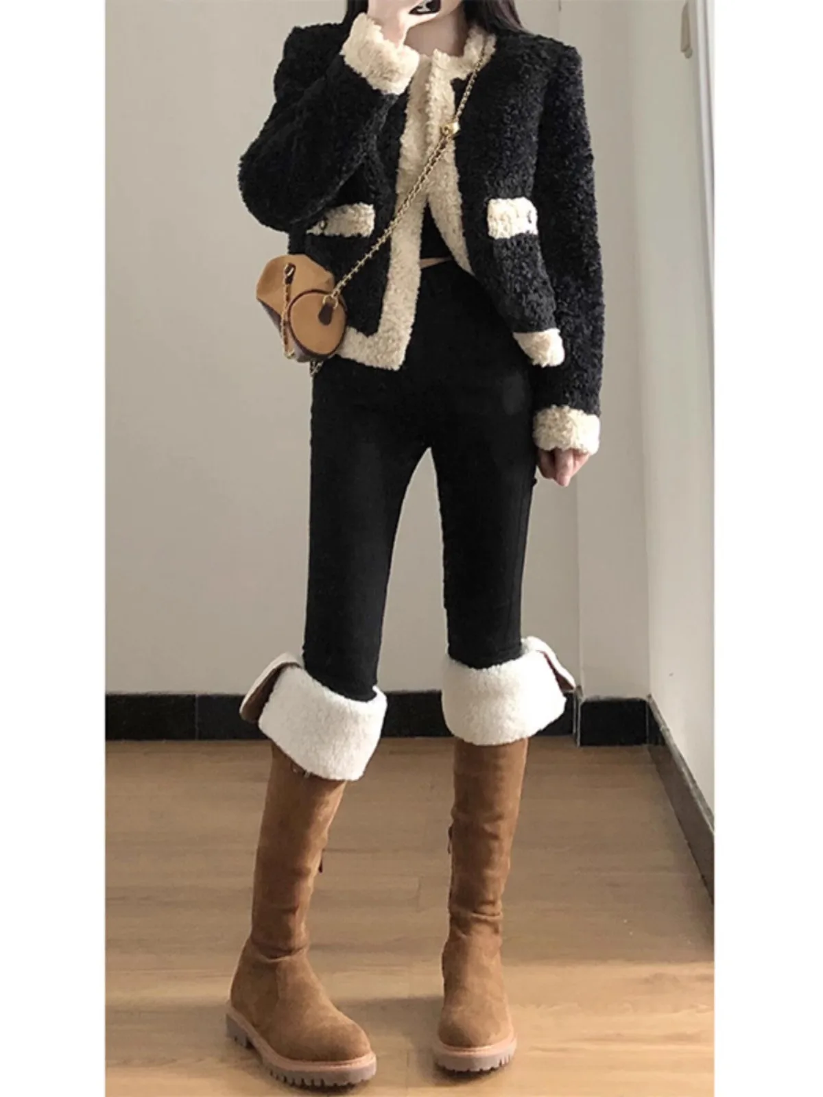 

Жакет из твида женский, весенний, в стиле милитари, с множеством карманов, функциональный, практичный, для повседневной носки