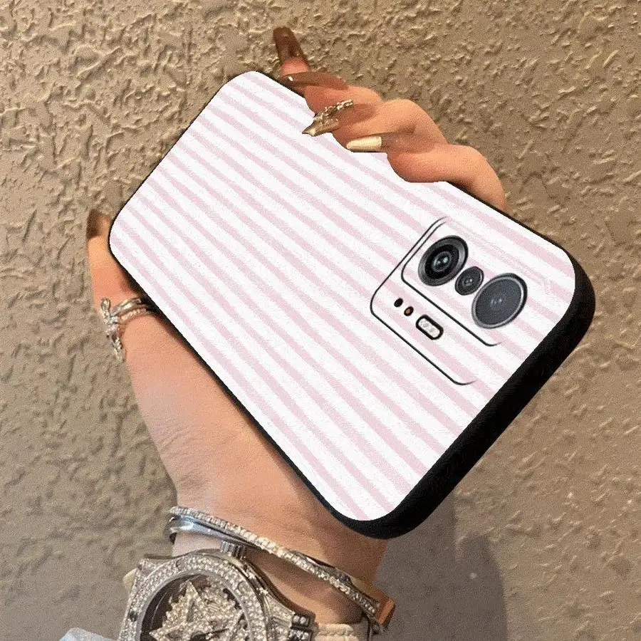 Case for Xiaomi Mi 11 12 13 Lite 13 14 15 Pro 12X 10T 11T 12T Pro Black Soft Phone Cover Retro Stripes
