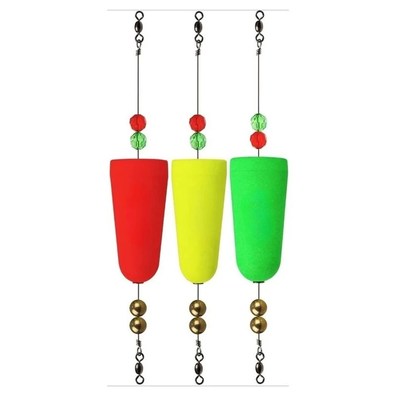 2026 New Saltwater Rattlesnakehead Floats 1 Set With Copper Beads, Foam Bulbs, Highly Sensitive And Waterproof As Shown