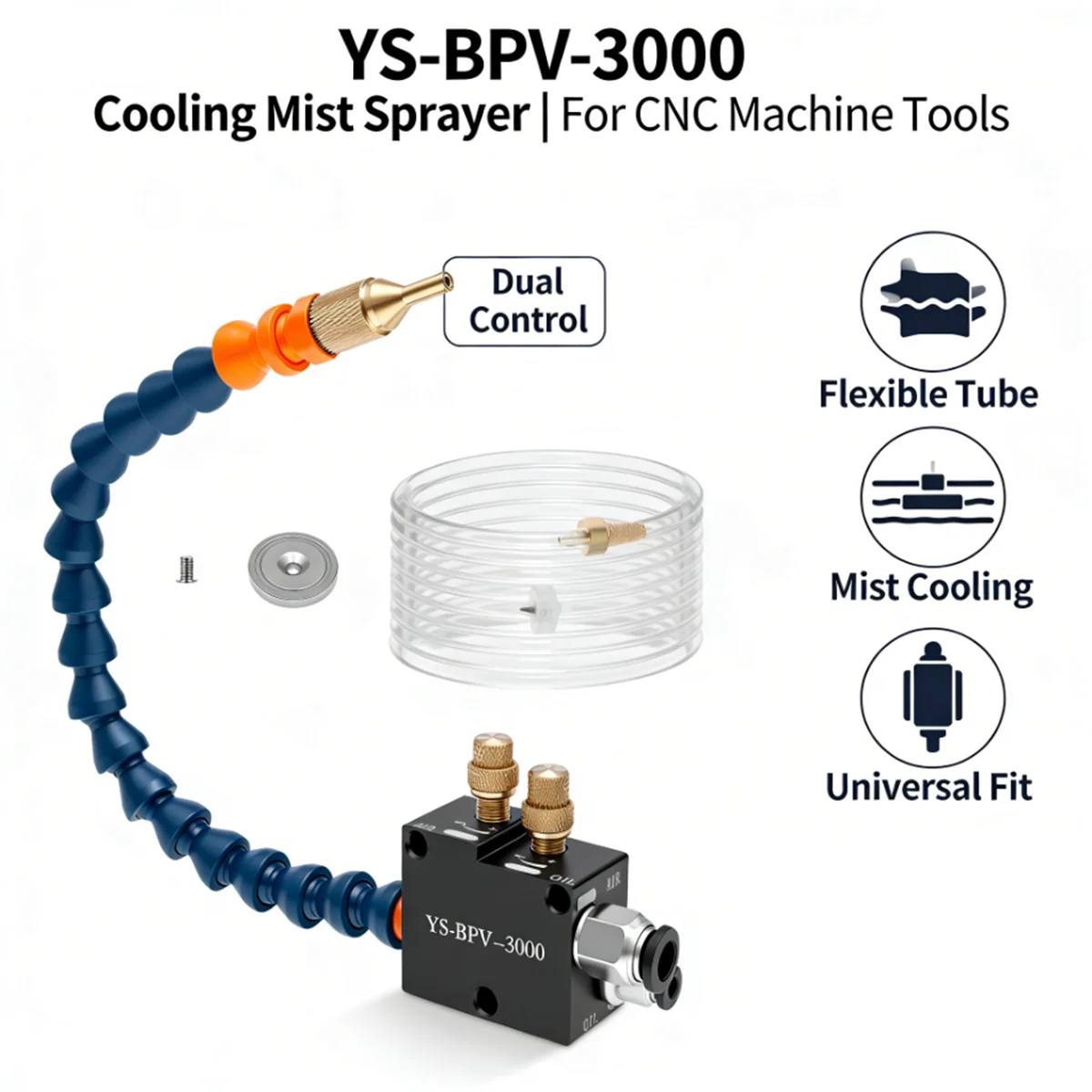 

Система туманообразующего охлаждения и смазки без протечек для станков с ЧПУ: токарных, фрезерных, сверлильных, гравировальных машин