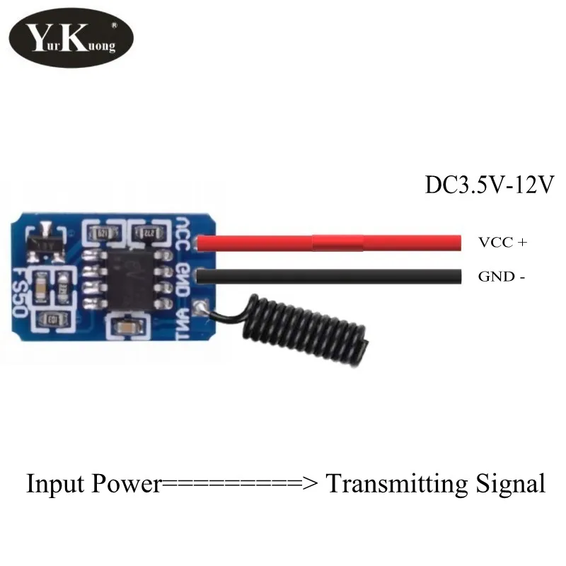 Remote Control Switch DC 5V 9V 12V 14V 16V 18V 24V RF DC Wireless Relay Contact Smart Home 1527 Transmitter Remote PCB TX 433