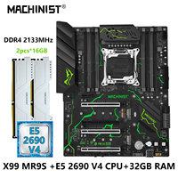 MACHINIST MR9S X99 Motherboard Set Kit LGA 2011-3 ntel Xeon CPU E5 2690 V4 Processador DDR4 2*16GB RAM memory NVME M.2 usb ATX