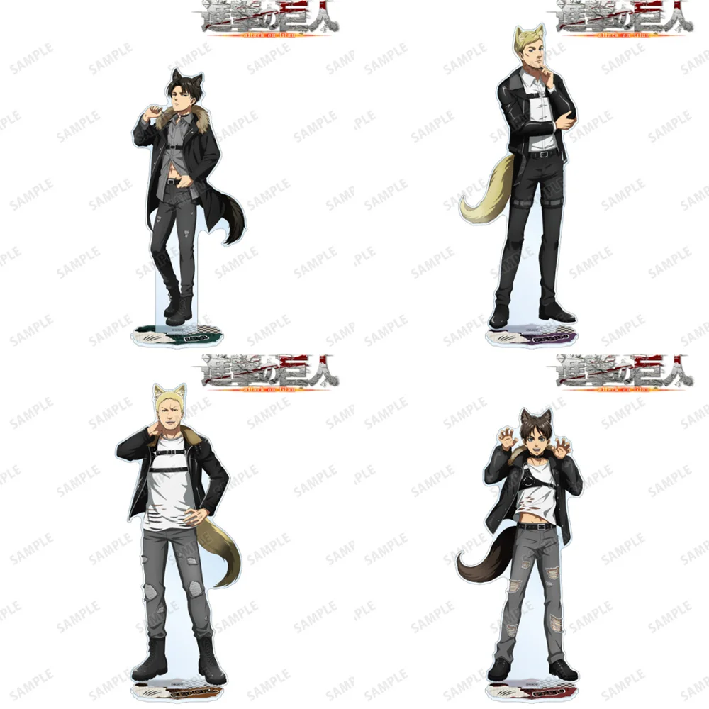 Figura de Acrílico de 15 cm de Ataque a los Titanes, Modelo Coleccionable, Personajes de Anime, Adornos, Accesorios, Regalos de Navidad