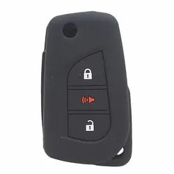 Xinyuexin Silicone key fob cover case for Toyota Hilux Corolla avensis Prado Fortuner RAV4 folding flip 3 button Remote Protect