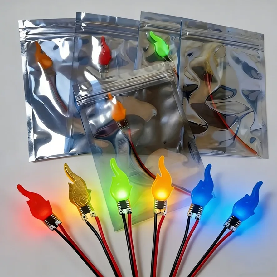 

LED Flame Filament COB Candles Lamp DC 3V With Flickering Flame DIY Welding With Strip Line Decoration Light Bulb Accessories
