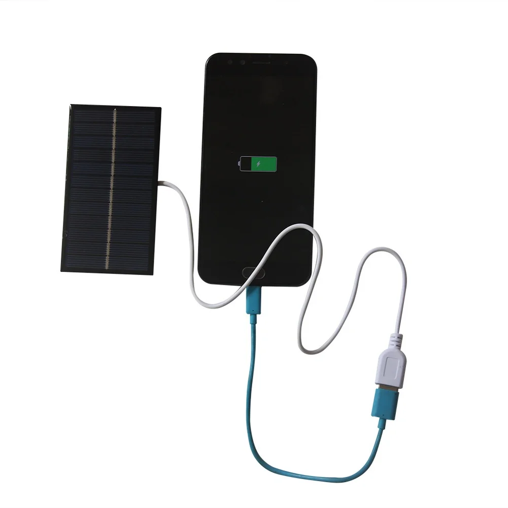 1W 6V Polycrystalline for Solar Panel with Protective Epoxy Coating USB Charging for Phones Power Banks and For LEDs