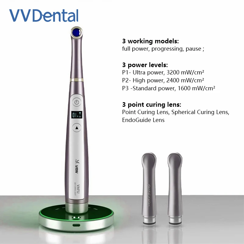 1 Second Dental LED Light Curing Dental Led Cure Lamp High Power Blue Lights Intensity Wide Spectrum Wireless Cordless