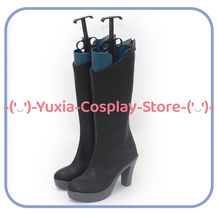 유샤이아코스프레! 소드 아트 온라인 스타시아 코스프레 신발 애니메이션 게임 캐릭터 소품 PU 가죽 부츠 할로윈 카니발 파티 의상