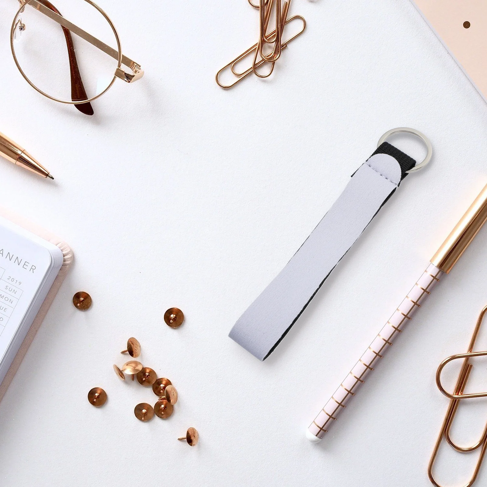 

10Pcs Sublimation Wrist Lanyard Blank Wristlet Heat Transfer Key Ring DIY Custom Handmade Craft Supplies for Keys Bags Gifts